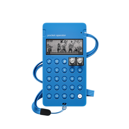 Teenage Engineering CA-X silicone case for Pocket Operator in blue front view