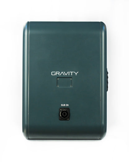 Ex Machina Gravity passive studio subwoofer rear panel with input connection