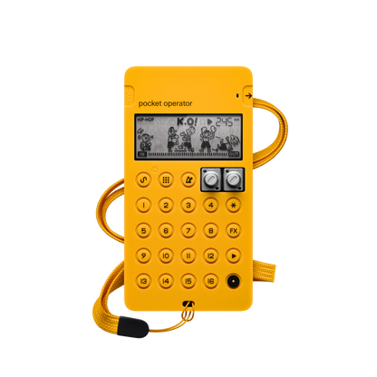 Teenage Engineering CA-X silicone case for Pocket Operator in yellow front view